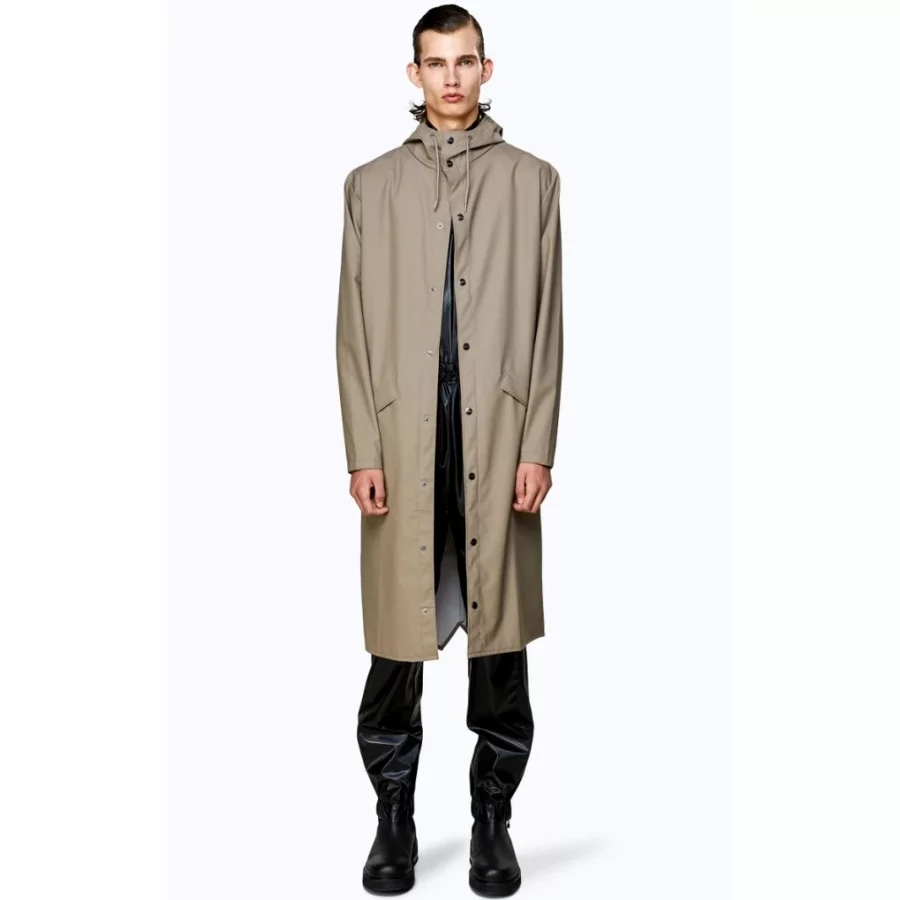 RAINS ”Curve Jacket” SHINY  w/ waterproof zipper and tie belt