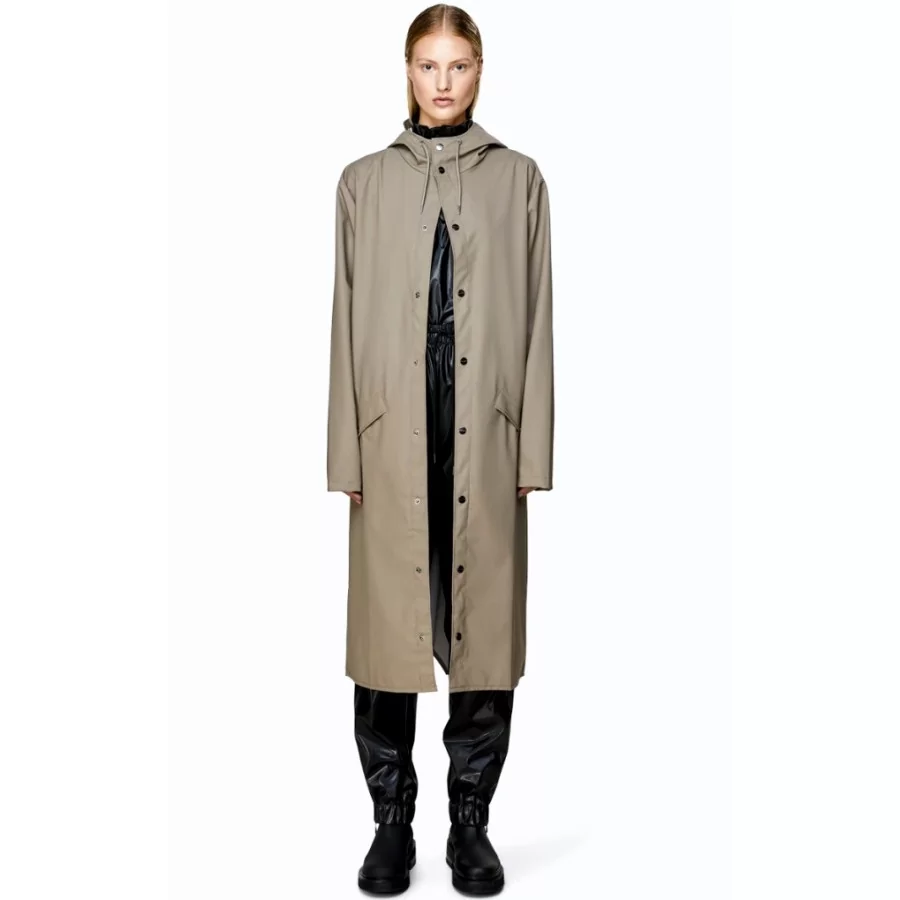 RAINS ”Curve Jacket” SHINY  w/ waterproof zipper and tie belt