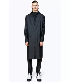 RAINS ”Curve Jacket” SHINY  w/ waterproof zipper and tie belt