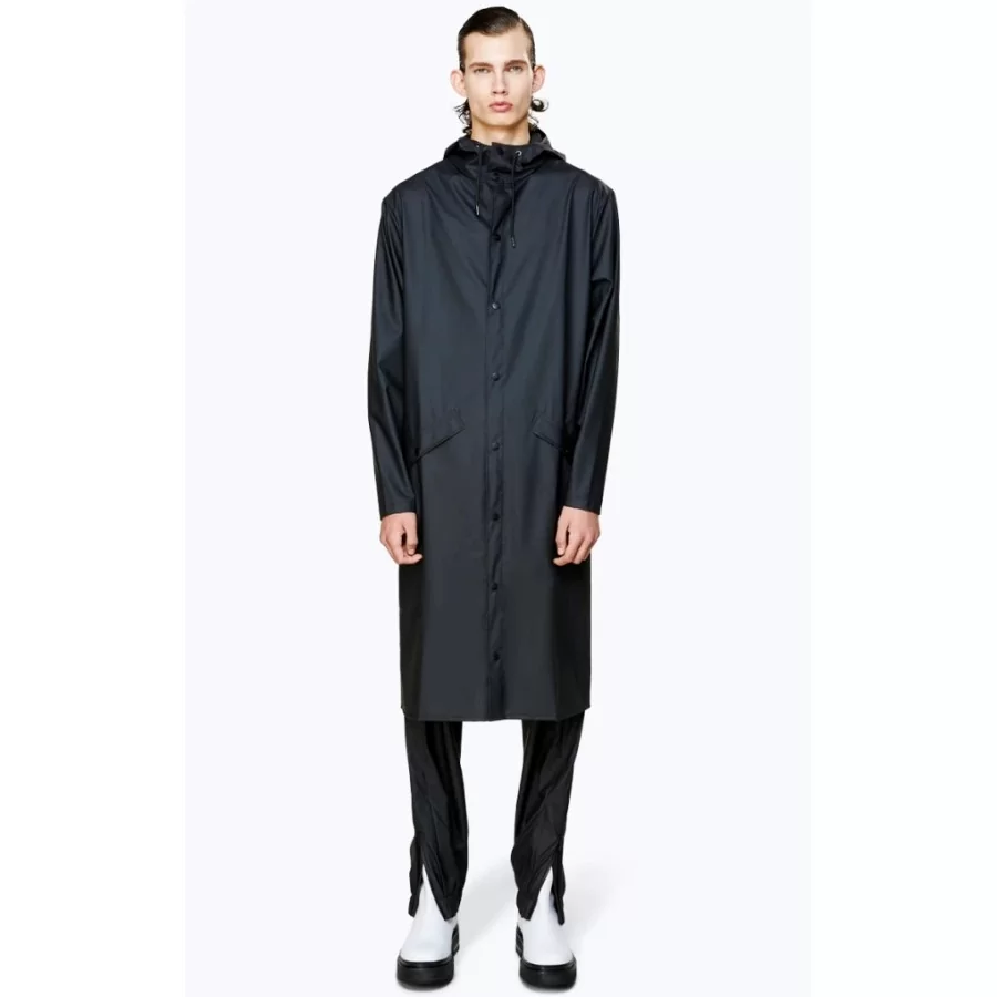 RAINS ”Curve Jacket” SHINY  w/ waterproof zipper and tie belt