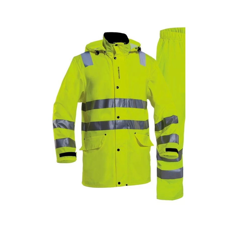 GRUNDENS "Pegasus 211" regnsæt High Vis GUL, EN ISO 20471-3