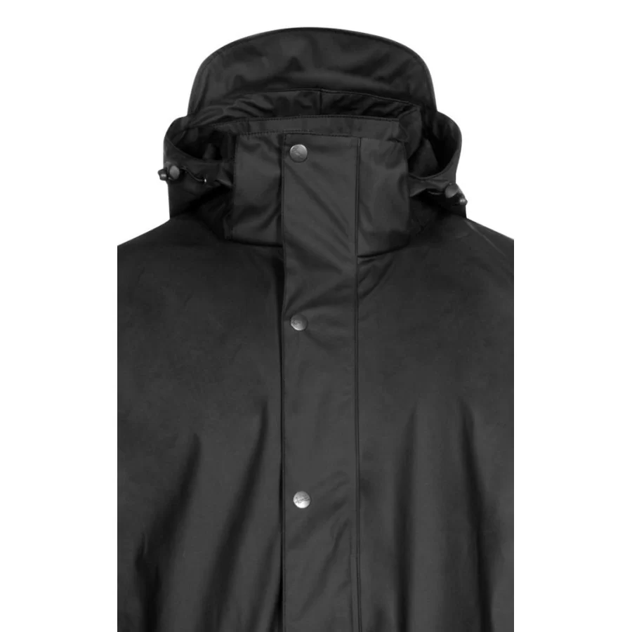 LYNGSOE "RC1357" rain jacket BLACK in OEKO-TEX certified Recycled PET (plastic)