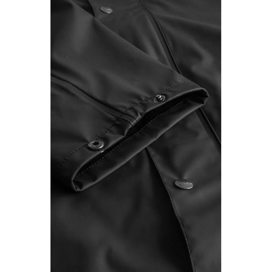 LYNGSOE "RC1357" rain jacket BLACK in OEKO-TEX certified Recycled PET (plastic)