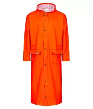 LYNGSØE ”LR8038” lang High Vis ORANGE regnfrakke (125 cm)