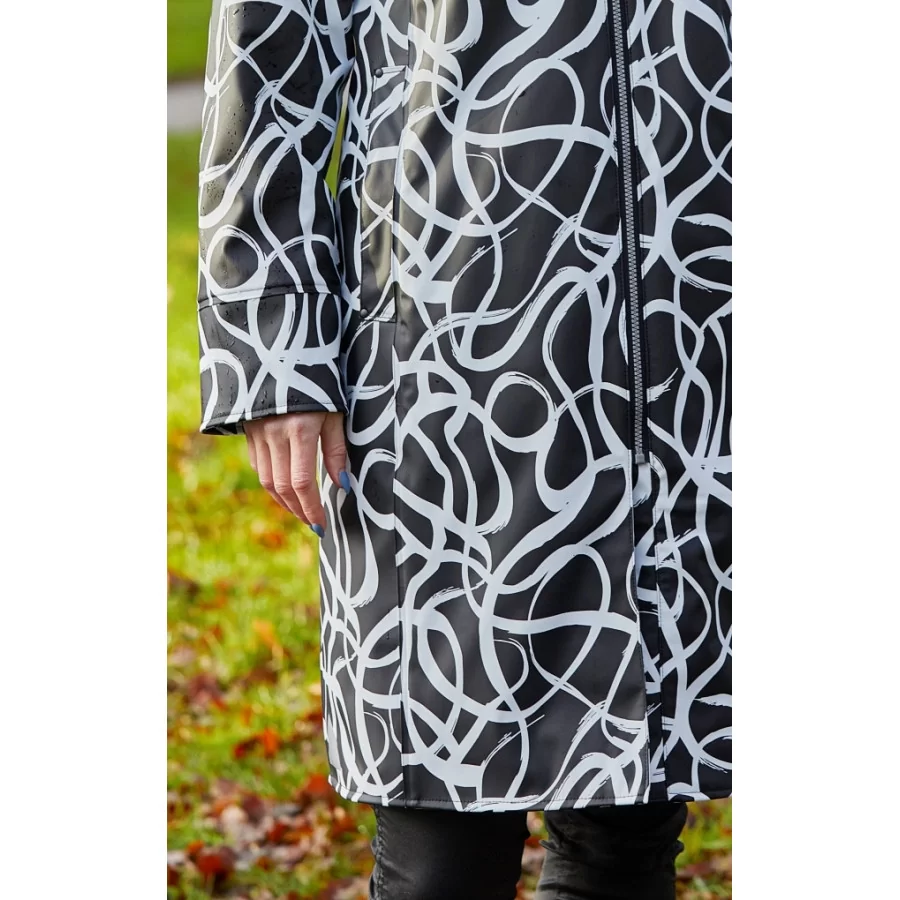 DANWEAR "Swept 24300" fully lined women's raincoat, A-shaped
