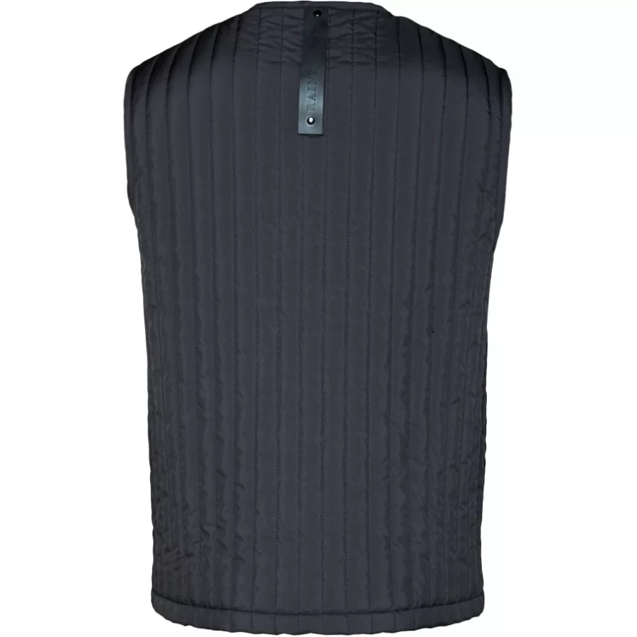 RAINS ”Liner Vest” SORT, termo m/ lynlås og lommer