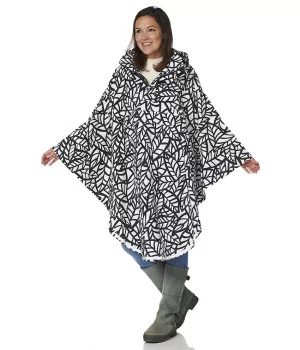 HRD "Cape 5,000 Leaf" Cycling Rain Poncho with clear reflectors front and back