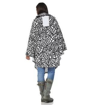 HRD "Cape 5,000 Leaf" Cycling Rain Poncho with clear reflectors front and back