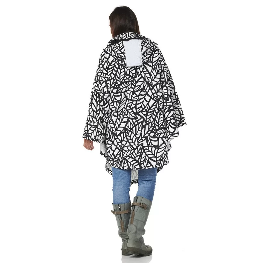 HRD "Cape 5,000 Leaf" Cycling Rain Poncho with clear reflectors front and back