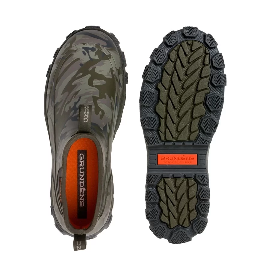 GRUNDÉNS ”Deviation Ankle Boot" CAMO kort gummistøvle til fiskeri og sejlads