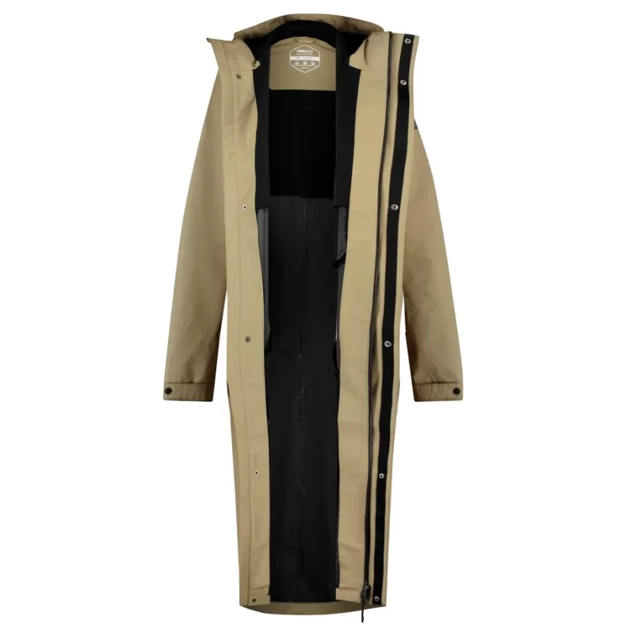 AGU ”City Slick 10.000” lang BEIGE regnfrakke, åndbar
