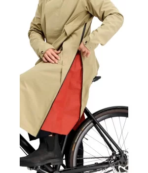 AGU ”City Slick 10.000” lang BEIGE regnfrakke, åndbar