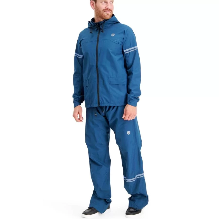 AGU "Original" TEAL BLUE bike rain suit, ergonomic, BEST IN TEST, breathable