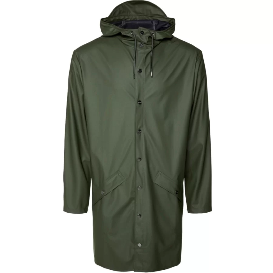 RAINS ”Long Jacket” lang regnjakke BASIS FARVER
