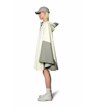 RAINS poncho ”Cape” alsidigt regnslag FOSSIL-CEMENT