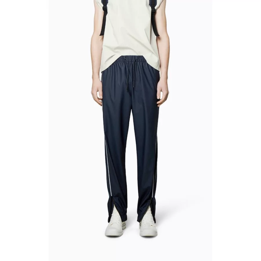 RAINS navy blue rain trousers ”Reflective" rain pants with reflective stripes