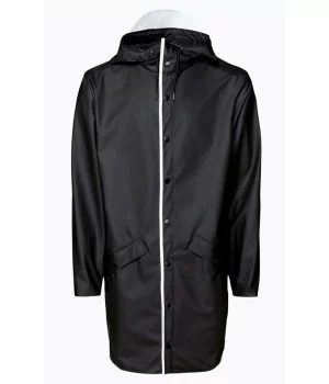 RAINS ”Long Jacket Reflective” lang regnjakke med reflekser