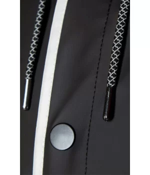 RAINS ”Long Jacket Reflective” lang regnjakke med reflekser