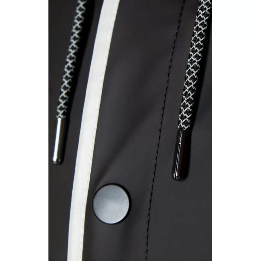RAINS ”Long Jacket Reflective” lang regnjakke med reflekser