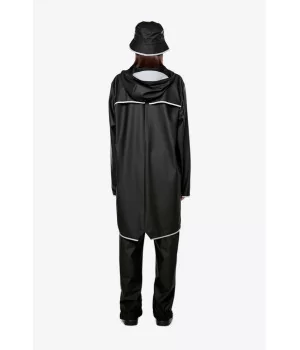 RAINS ”Long Jacket Reflective” lang regnjakke med reflekser