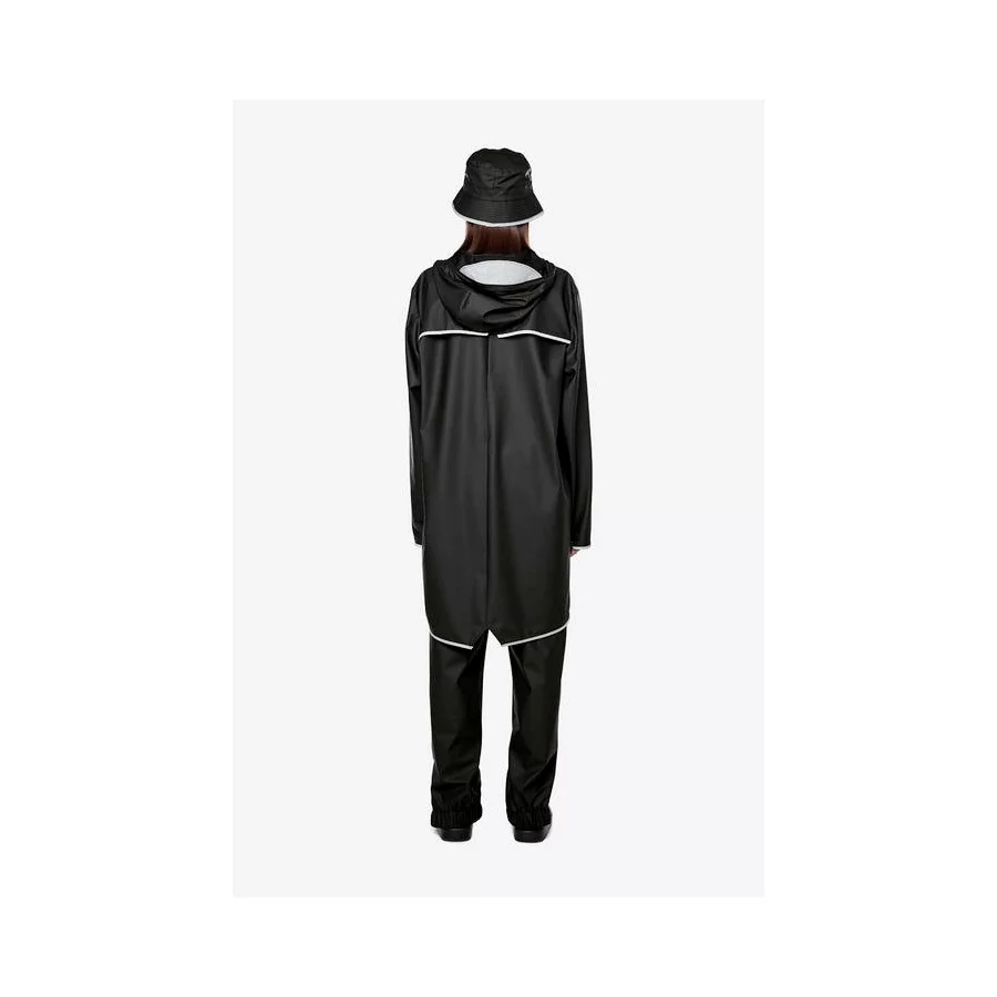 RAINS ”Long Jacket Reflective” lang regnjakke med reflekser