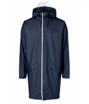RAINS ”Long Jacket Reflective” lang regnjakke med reflekser