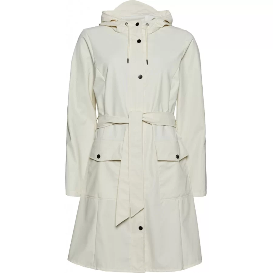 RAINS ”Curve Jacket” TAUBE, OLIVE & BLUSH ROSE rain jacket WOMEN w/ zipper & tie belt