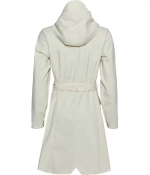 RAINS ”Curve Jacket” TAUBE, OLIVE & BLUSH ROSE rain jacket WOMEN w/ zipper & tie belt