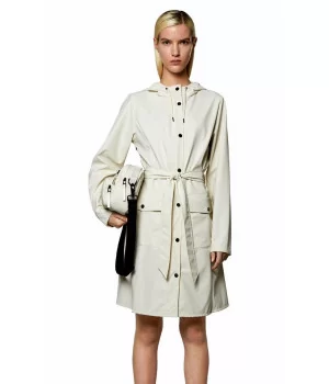 RAINS ”Curve Jacket” TAUBE, OLIVE & BLUSH ROSE rain jacket WOMEN w/ zipper & tie belt