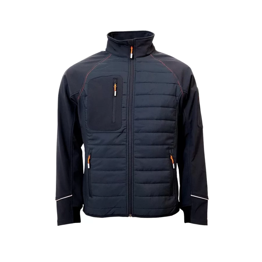 OCEAN "Outdoor Combi" jakke i Softshell-Termo SORT