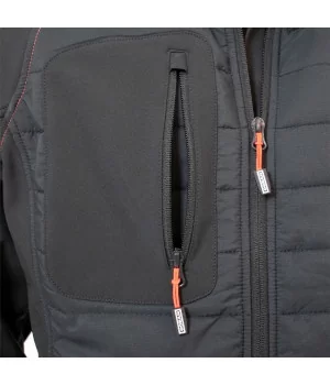 OCEAN "Outdoor Combi" jakke i Softshell-Termo SORT