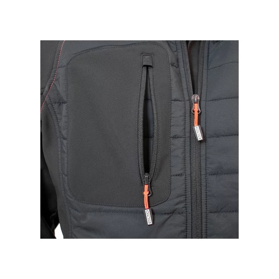 OCEAN "Outdoor Combi" jakke i Softshell-Termo SORT