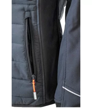OCEAN "Outdoor Combi" jakke i Softshell-Termo SORT