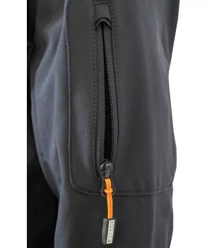OCEAN "Outdoor Combi" jakke i Softshell-Termo SORT
