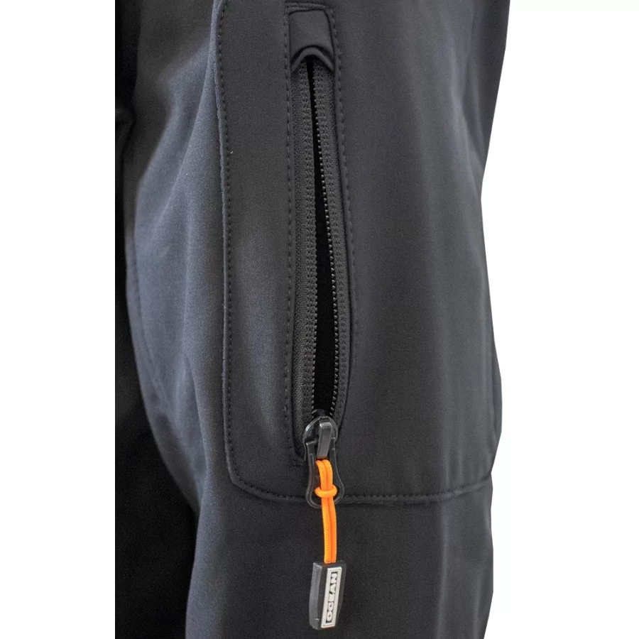 OCEAN "Outdoor Combi" jakke i Softshell-Termo SORT