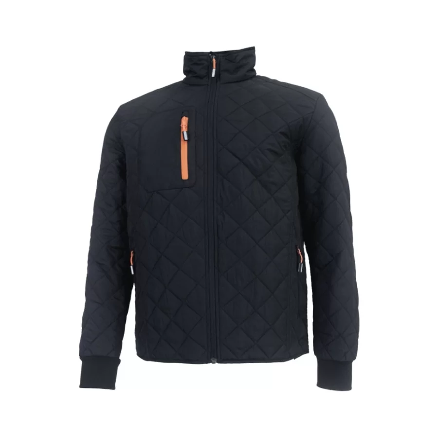 OCEAN termojakke HERRE "Outdoor Quilt" NAVY BLÅ m/ orange detaljer