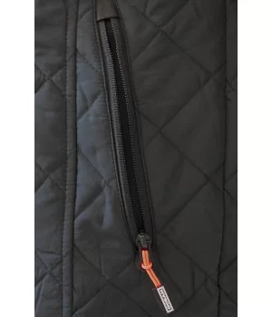 OCEAN termojakke HERRE "Outdoor Quilt" SORT m/ orange detaljer