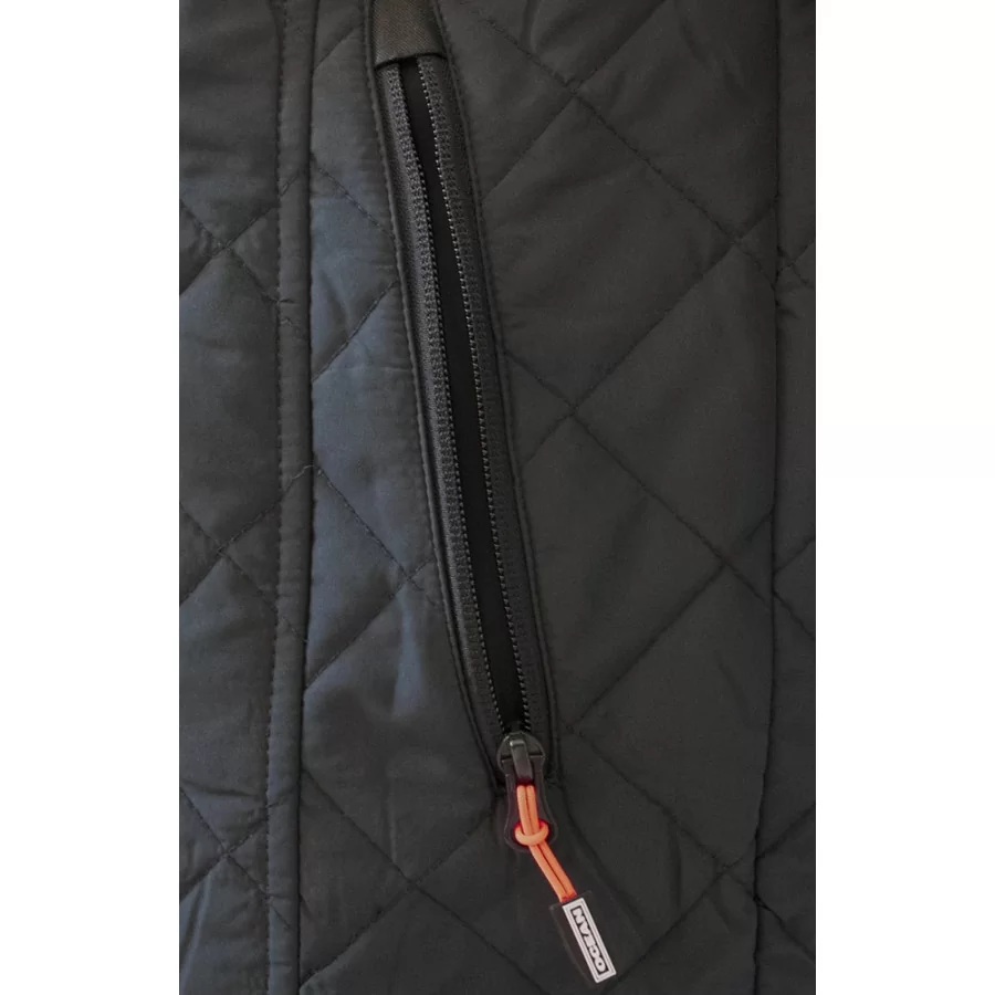 OCEAN thermal jacket MEN "Outdoor Quilt" BLACK w / orange details