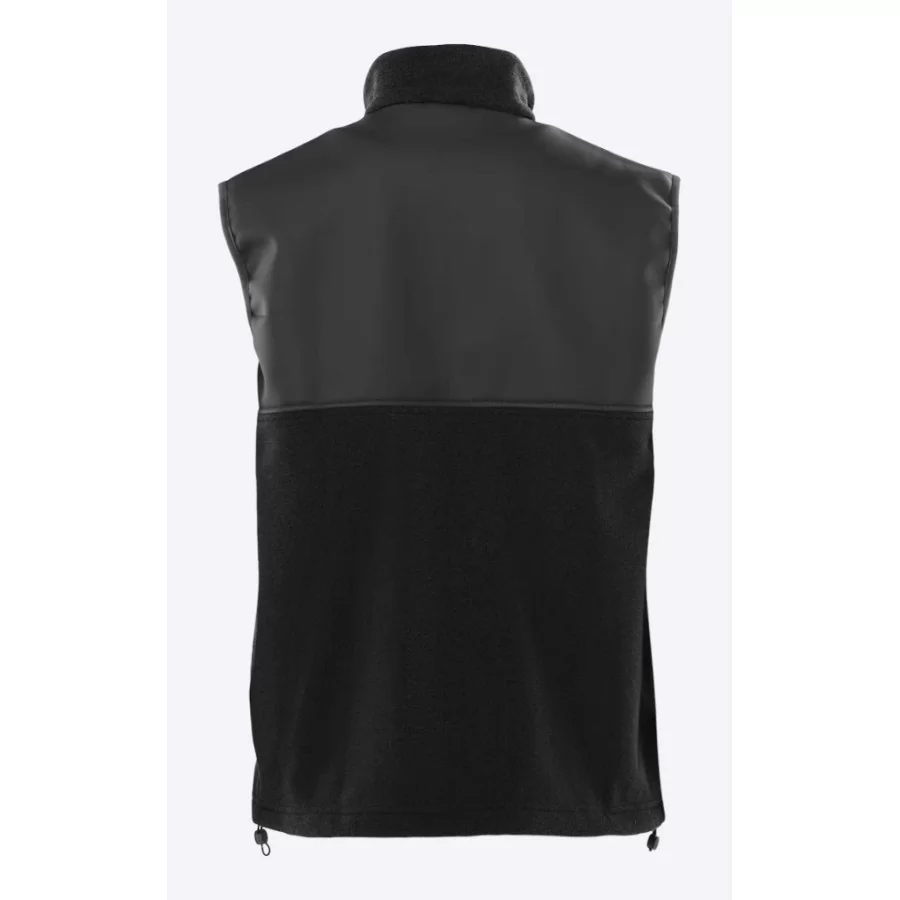 RAINS Fleece Vest SORT, 2-lags fleece m/ PU-skuldre, UNISEX