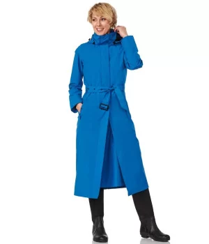 Long SEA BLUE womens raincoat HRD "Montreal 10,000" long SEA BLUE bike raincoat, breathable