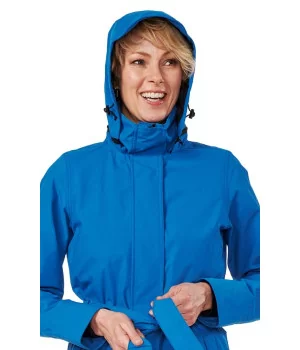 Long SEA BLUE womens raincoat HRD "Montreal 10,000" long SEA BLUE bike raincoat, breathable