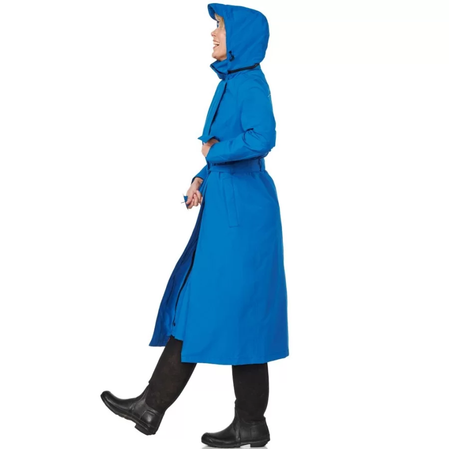 HAPPY RAINY DAYS "Montreal 10,000 mm" long coat / cycling raincoat / WOMENs long raincoat SEA BLUE
