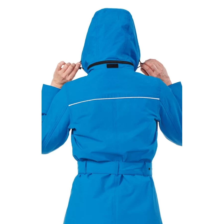 Long SEA BLUE womens raincoat HRD "Montreal 10,000" long SEA BLUE bike raincoat, breathable
