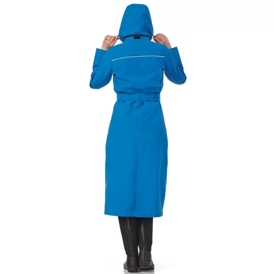 Long SEA BLUE womens raincoat HRD "Montreal 10,000" long SEA BLUE bike raincoat, breathable