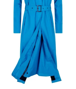 Long SEA BLUE womens raincoat HRD "Montreal 10,000" long SEA BLUE bike raincoat, breathable