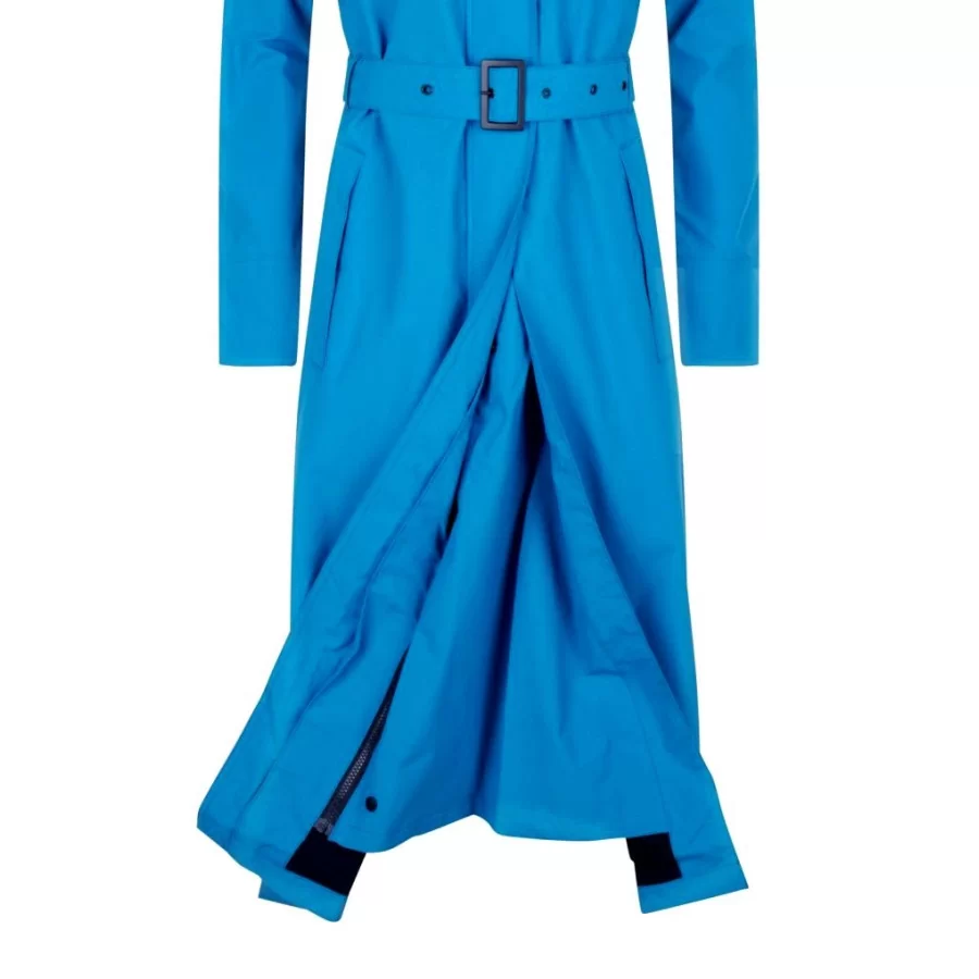 Long SEA BLUE womens raincoat HRD "Montreal 10,000" long SEA BLUE bike raincoat, breathable