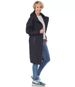 HRD "Manhattan 10,000" NAVY BLUE GRAPHIT raincoat with waterproof zipper, breathable