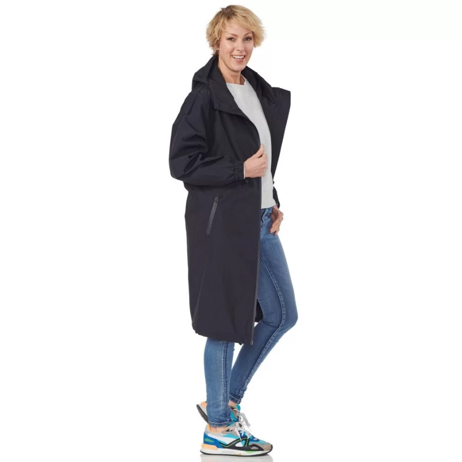 HRD "Manhattan 10,000" NAVY BLUE GRAPHIT raincoat with waterproof zipper, breathable