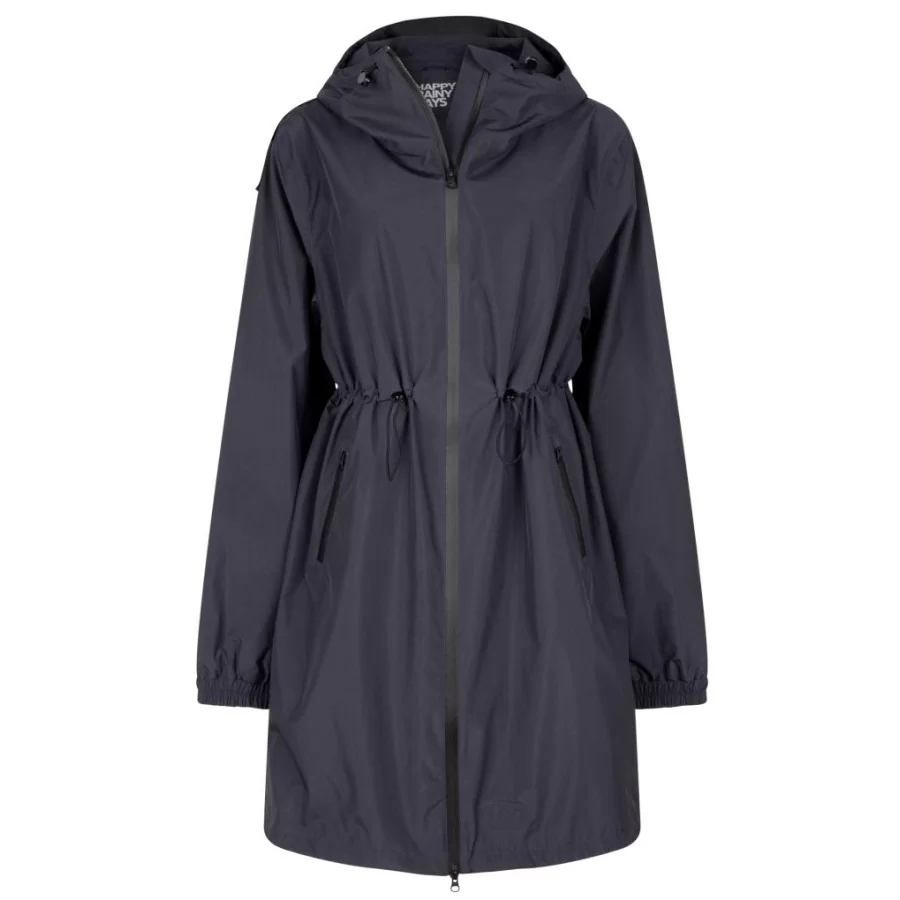 HRD "Manhattan 10,000" NAVY BLUE GRAPHIT raincoat with waterproof zipper, breathable