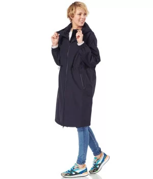 HRD "Manhattan 10,000" NAVY BLUE GRAPHIT raincoat with waterproof zipper, breathable